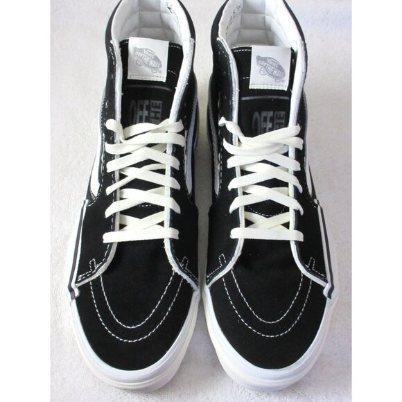 Vans Men's Sk8-Hi Reconstruct Black White Canvas Suede Skate shoes Size 13 NIB - Picture 3 of 5